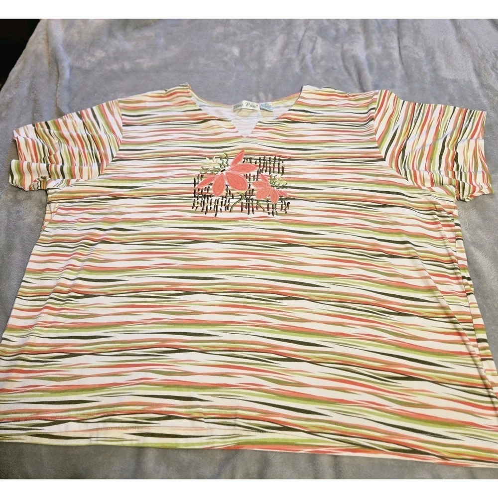 West Palm Women Plus 3x  Pullover Tropical Lightweight Relaxed Resortcore Beach